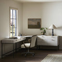 Verity Wide Filing Cabinet Desk System - Dove Poplar