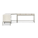 Verity Wide Filing Cabinet Desk System - Dove Poplar