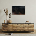 Heart It Races I by Mandy Steinback - 24X1625 Rustic Walnut Framed Metal