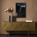 Desert Bloom Ocotillo II by Mandy Steinback - 1625X24 Black Maple Framed Metal