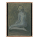Opulent Seated Woman by Melody Mcmunn - 30X40 Rustic Walnut