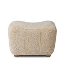 Norwood Ottoman - Beige Shearling