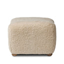 Norwood Ottoman - Beige Shearling