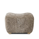 Norwood Ottoman - Taupe Shearling