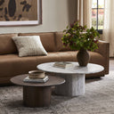 Vero Stuart Nesting Coffee Table Set - Mix Match - Large Marble Small Wood