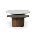 Vero Stuart Nesting Coffee Table Set - Mix Match - Large Marble Small Wood