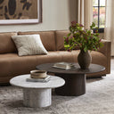 Vero Stuart Nesting Coffee Table Set - Mix Match - Large Wood Small Marble