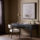 Aurelia Bush Desk - Distressed Black Oak