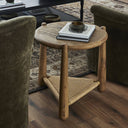 Aveline Salvador End Table - Aged Smoked Oak Resawn