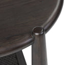Aveline Salvador End Table - Cracked Smoked Black Veneer