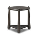 Aveline Salvador End Table - Cracked Smoked Black Veneer