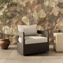 Verity Outdoor Metal Swivel Chair - Alessi Linen