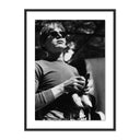 Warhol With Bananas by Getty Images - 30X40 Black Maple