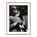 Warhol With Bananas by Getty Images - 30X40 Rustic Walnut