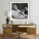 Verve Art Henri Matisse Working On Paper Cut-Out - 40X40 Rustic Walnut