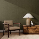LuxeWeave Cloth Wallpaper by FH Art Studio - Cloth Olive I Swatch - 12X8