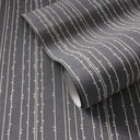 Vero Lin Tic Wallpaper by FH Art Studio - Lin Tic Charcoal Swatch - 12X8