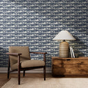 Wavebreak Wallpaper by Getty Images - Wavebreak Navy I 52X132