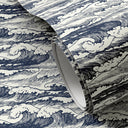 Crestwave Wallpaper by Getty Images - Wavebreak Navy II Swatch - 12X8