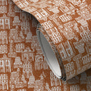 Cosmopolis Wallpaper by Getty Images - Cosmopolis Terracotta I Swatch - 12X8