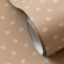 Aria Small Floral Wallpaper by Gold Rush Art Co - Small Floral Tan I 52X132