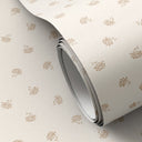 Aria Small Floral Wallpaper by Gold Rush Art Co - Small Floral Tan II Swatch - 12X8