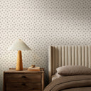 Aria Small Floral Wallpaper by Gold Rush Art Co - Small Floral Black II 52X132