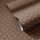 Aria Small Floral Wallpaper by Gold Rush Art Co - Small Floral Taupe I Swatch - 12X8