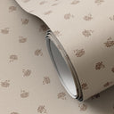 Aria Small Floral Wallpaper by Gold Rush Art Co - Small Floral Taupe II 52X132