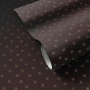 Aria Small Floral Wallpaper by Gold Rush Art Co - Small Floral Black Tan I Swatch - 12X8
