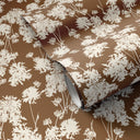 Vesper Flora Wallpaper by Gold Rush Art Co - Flora Terracotta I Swatch - 12X8