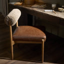 Aveline Jazelle Dining Chair - Taupe Shearling