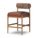 Verano Jazelle Stool - Counter Taupe Shearling