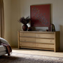 Verity 6 Drawer Dresser - Sandy Oak Resawn