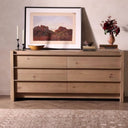 Novara Aramis 6 Drawer Dresser - Sandy Oak Resawn