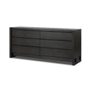 Novara Aramis 6 Drawer Dresser - Smoked Black Resawn