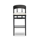 Evermore Buxton Bar Counter Stool - Bar Black Oak Savile Flax