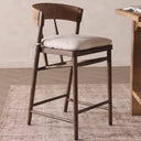 Evermore Buxton Bar Counter Stool - Counter Drifted Oak Savile Flax