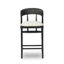 Evermore Buxton Bar Counter Stool - Counter Black Oak Savile Flax
