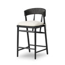 Evermore Buxton Bar Counter Stool - Counter Black Oak Savile Flax