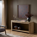 Veridian Farrow Console Table - Drifted Oak
