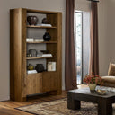 Camden Fisher Bookcase - Rustic Amber Oak Veneer