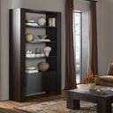 Camden Fisher Bookcase - Smoked Black Veneer