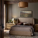 Aveline Maeve Bed - Upholstered Bed Queen Laken Taupe