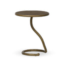 Aveline Vera End Table - Hammered Aged Brass