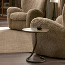 Aveline Vera End Table - Hammered Aged Brass