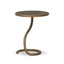 Aveline Vera End Table - Hammered Aged Brass