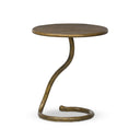 Aveline Vera End Table - Hammered Aged Brass