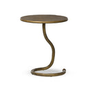 Aveline Vera End Table - Hammered Aged Brass