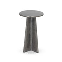Solara End Table - Raw Antique Nickel